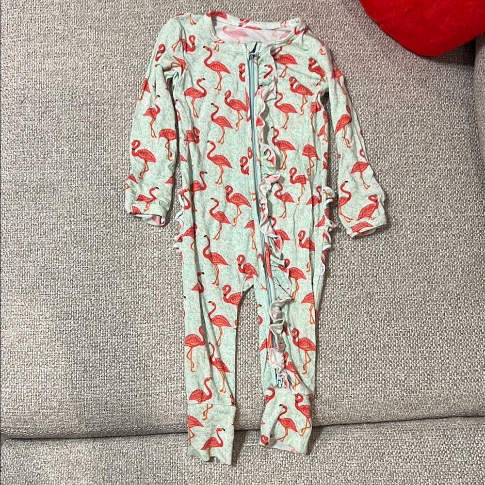 Gigi and Max Ruffle Flamingo Onsie size 18M